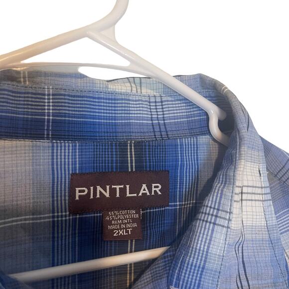 Pintlar Men's Big & Tall Size XXL Blue Pearl Snap Western Long Sleeve Button Up - Picture 4 of 7